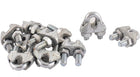 M5 5mm 3/16 Inch Metal Wire Rope Saddle Cable Clamps Clips Silver Tone 10pcs
