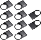 10pcs 22mm Diameter Black Plastic Push Button Switch Notice Board Dust-Proof 25 * 15 Lens