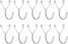 10Pcs Pegboard Hooks, Stainless Steel 1.3 Inch Spacing Peg Board Display Hook Metal Hanging Organizer Accessories for Garage Office Kitchen Store, Silver