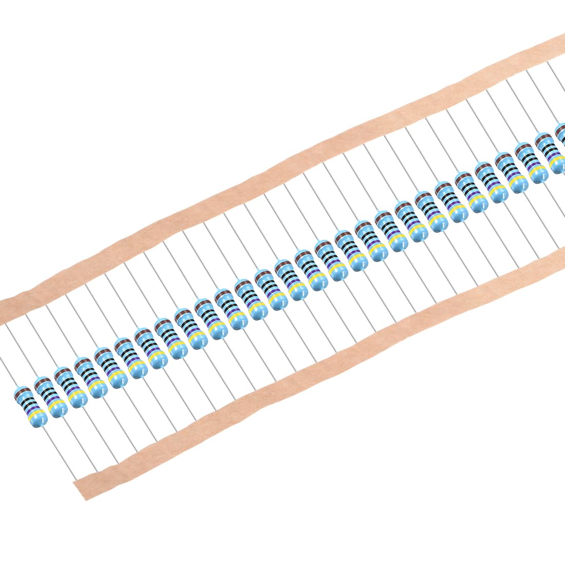 100Pcs 470 Ohm Resistor, 1/2W 1% Tolerance Metal Film Resistors, Lead, 5 Bands for DIY Electronic Projects and Experiments