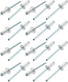 20 Pcs 6mm x 14mm Aluminum/Steel Open End Blind Rivets