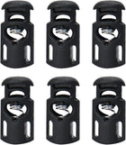LinkMejor Plastic Cord Locks Stoppers End Spring Stop Single Hole Toggle Fastener Stoppers Rope for Camping Hiking