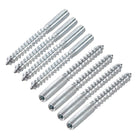 M6 Hanger Bolts Length 2-3/8"(60mm) Double Headed Bolts Self-Tapping Screw 6mm Wood Joint Furniture Legs 8pcs