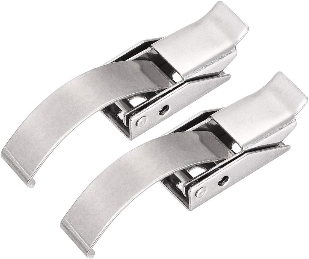1.83-inch SUS304 Stainless Steel Draw Toggle Latch with Spring-Steel Hook - 2 Pcs