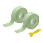 2 Rolls Caulk Tape Self-Adhesive, 0.8" x 10.5Ft PVC Waterproof Caulking Sealant Tape Caulk Strip for Kitchen, Sink and Floor Toilet Wall Edge Protector with Sealing Tool, Green