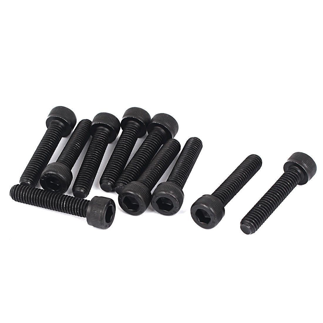 1mm Pitch M6 x 30mm Cap Head Hexagon Socket Key Screws Bolts 10 Pcs