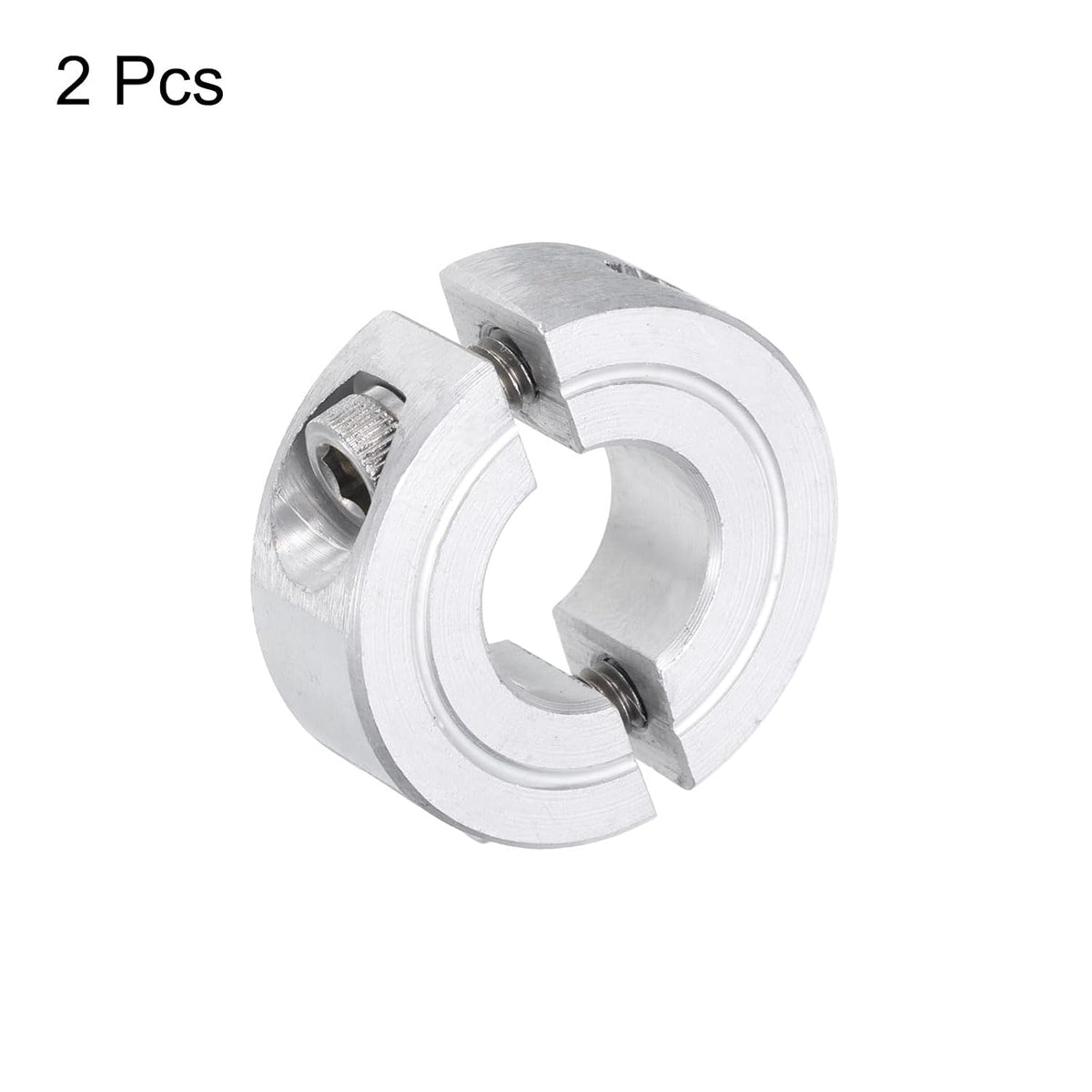 2stk. Double Split Clamp-On Shaft Collar til 1/2" Shaft, To-Piece Clamping Collar, 1-1/8" OD, 13/32" Tykkelse, Aluminiumlegering Skruesplit Collar Clamp
