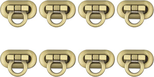 Turn Lock Clasp, 30mm x 15mm Zinc Alloy Purse Closure Twist Buckle for DIY Handbag Wallet Crafts Making 8Pcs(Bronze Tone)