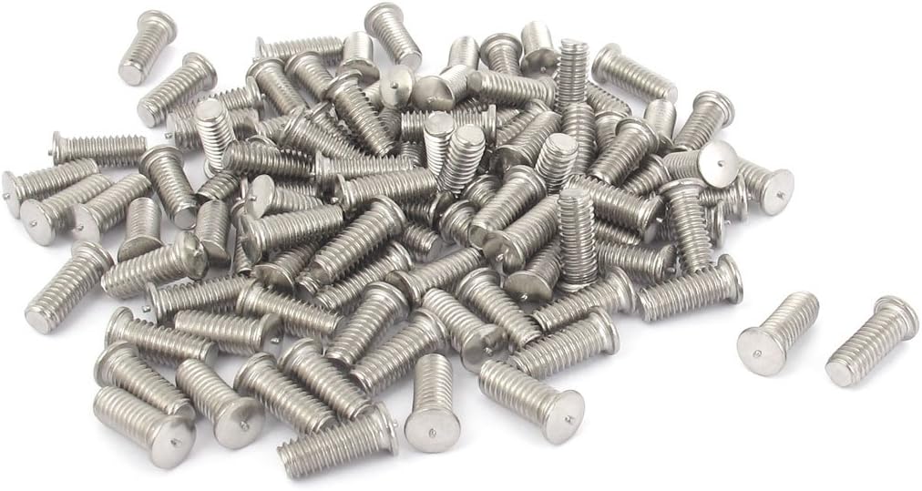 M4x10mm 304 Stainless Steel Welding Stud Machinery Screws 100Pcs