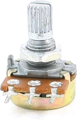 5K ohm 3 Pins 6mm Split Knurled Shaft Rotary Linear Taper Potentiometers