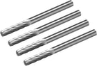 Tungsten Carbide Rotary Files 1/8" Shank, Single Cut Top Flat Cylinder Shape Rotary Burrs Tool 3mm Dia, for Die Grinder Drill Bit Alloy Steel Hard Metal Carving Polishing, 4pcs