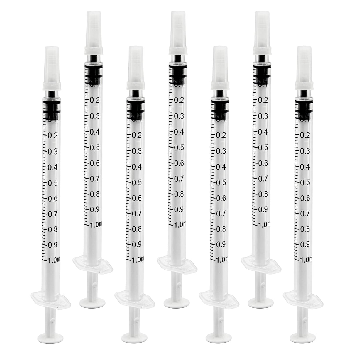 30Pack 1ml Syringe for Liquid, 1cc Plastic Small Syringe without Needle
