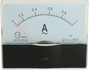 44L1-A AC 1A Rectangle Panel Analogue Current Meter Ammeter
