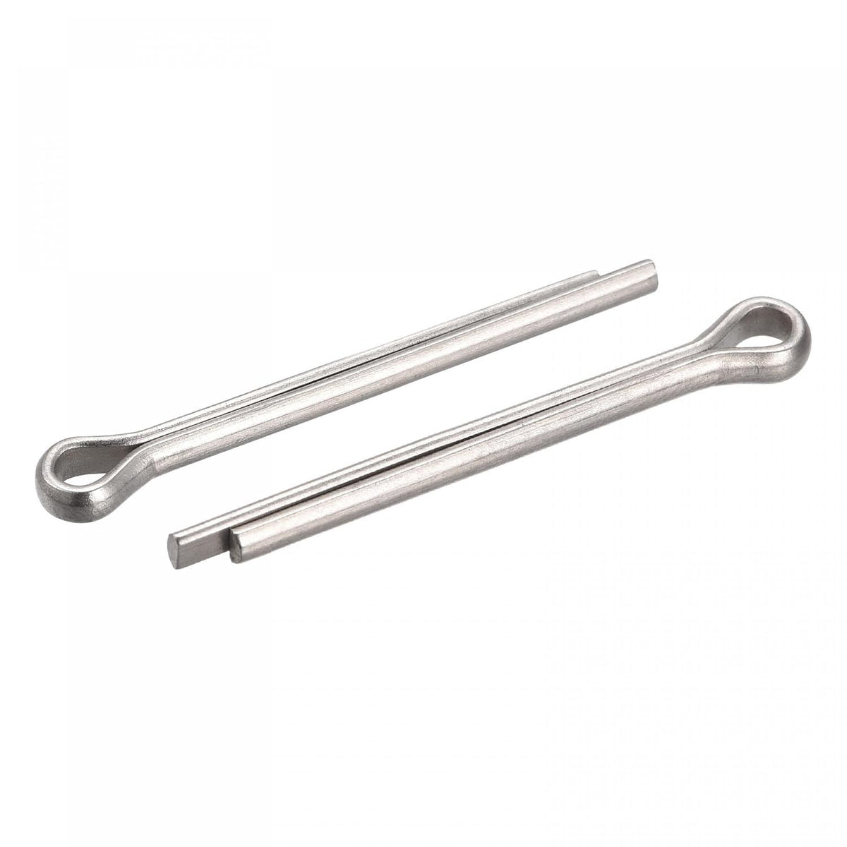 Split Cotter Pin, 3mm x 25mm Stainless Steel Clip Fastener Fitting for Automotive, Mechanics, Silver Tone, 60Pcs