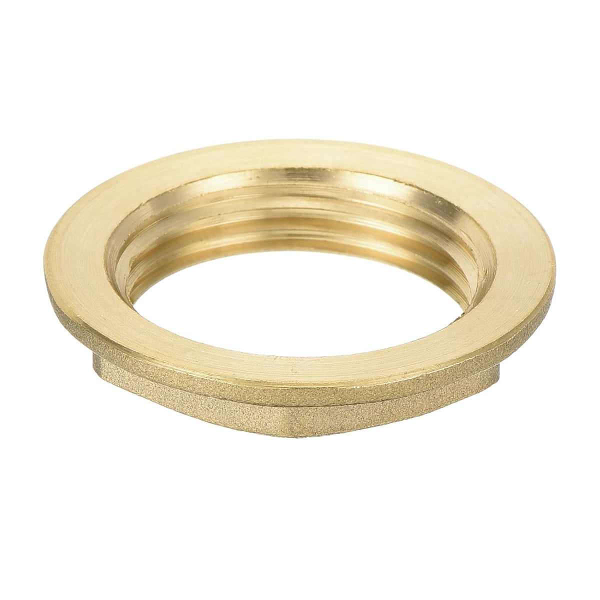 G3/4 Pipe Fitting Hex Flange Lock Nut Locknut Female Threaded Fastening Thin Nut for Plumbing, Brass 1Pcs
