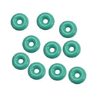Fluorine Rubber O-Rings, 5mm OD 2mm ID 1.5mm Width FKM Seal Gasket for Machinery Plumbing, Green, Pack of 10