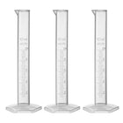 Plastic Graduated Cylinder, 10ml Measuring Cylinder, Science Test Tube Beakers, Single Metric Scale, Clear Hex Base Flask for Lab Home 3pcs