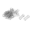 Compression Spring,304 Stainless Steel,7mm OD,0.5mm Wire Size,15mm Free Length,Silver Tone,20Pcs