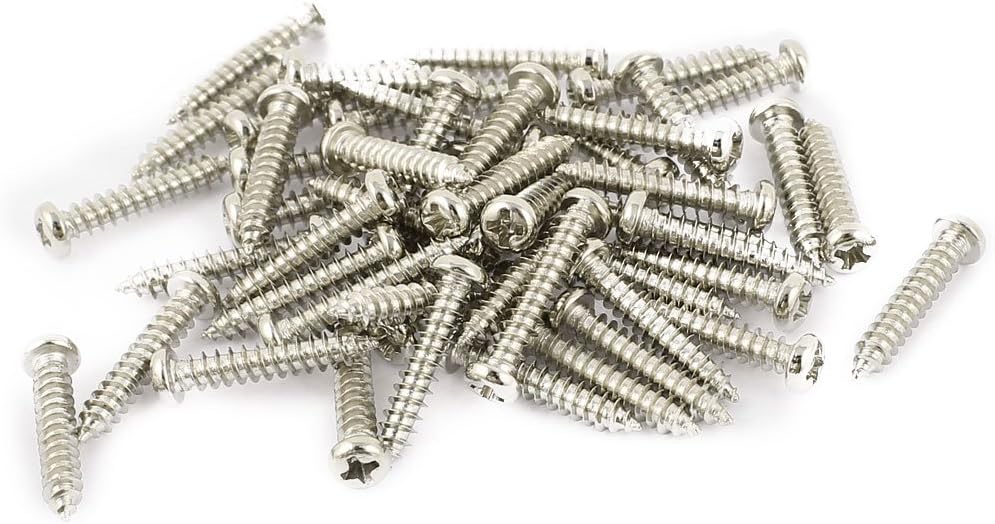 50pcs M2.5 X 14mm Stainless Steel Cross Pan Head Self Tapping Screws Bolts