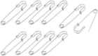 LinkMejor Stainless Steel Sewing Quilting Craft Fastening Safety Pins 5cm Length 10pcs Silver Tone