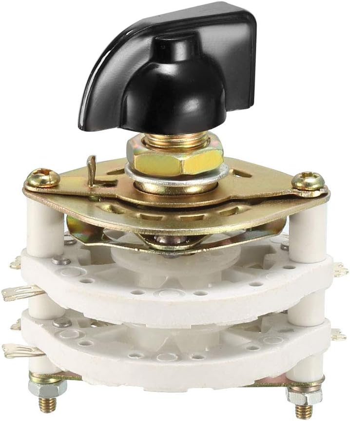 2P6T 2 Pole 6 Position 2 Deck Band Channel Rotary Switch Selector