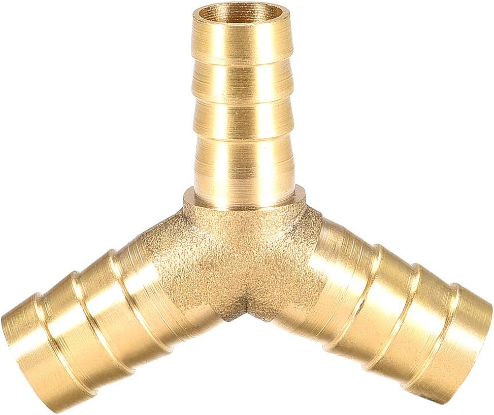 Tee Brass Barb Fitting Reducer Y Shape 3 Way Fit Hose ID 12mm x 10mm x 12mm