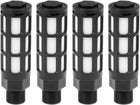 Plastic Pneumatic Muffler Exhaust Air Line Silencer 3/8 PT Black, 4pcs