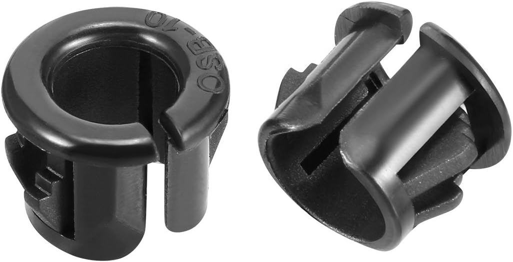 100pcs 10mm Mounted Cable Hose Snap Bushing Grommet Protector Black