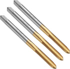 3pcs Straight Flute Thread Tap, M4 x 0.7 Metric Titanium Coated Screw Threading Tapping Tool Thread Milling Machine Taps, M35 High Speed Steel with Cobalt