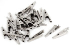 Metal Alligator Crocodile Clip Clamps Testing Probe 26pcs Silver Tone