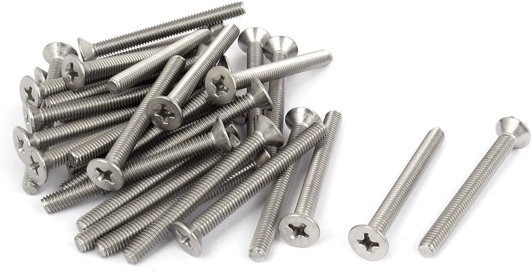 M4 x 40mm Phillips Flat Head Countersunk Bolts Machine Screws 30pcs