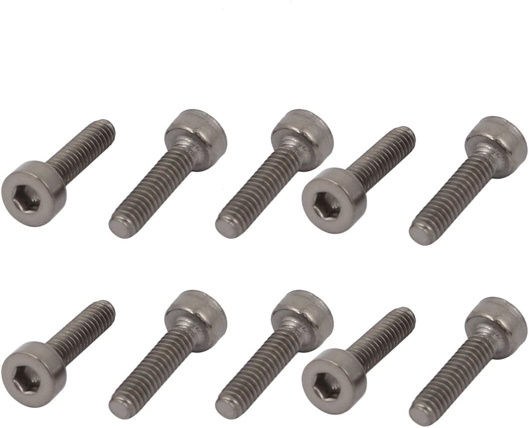 10 Pcs M2x8mm Thread Hex Socket Drive Cap Head Titanium Screw