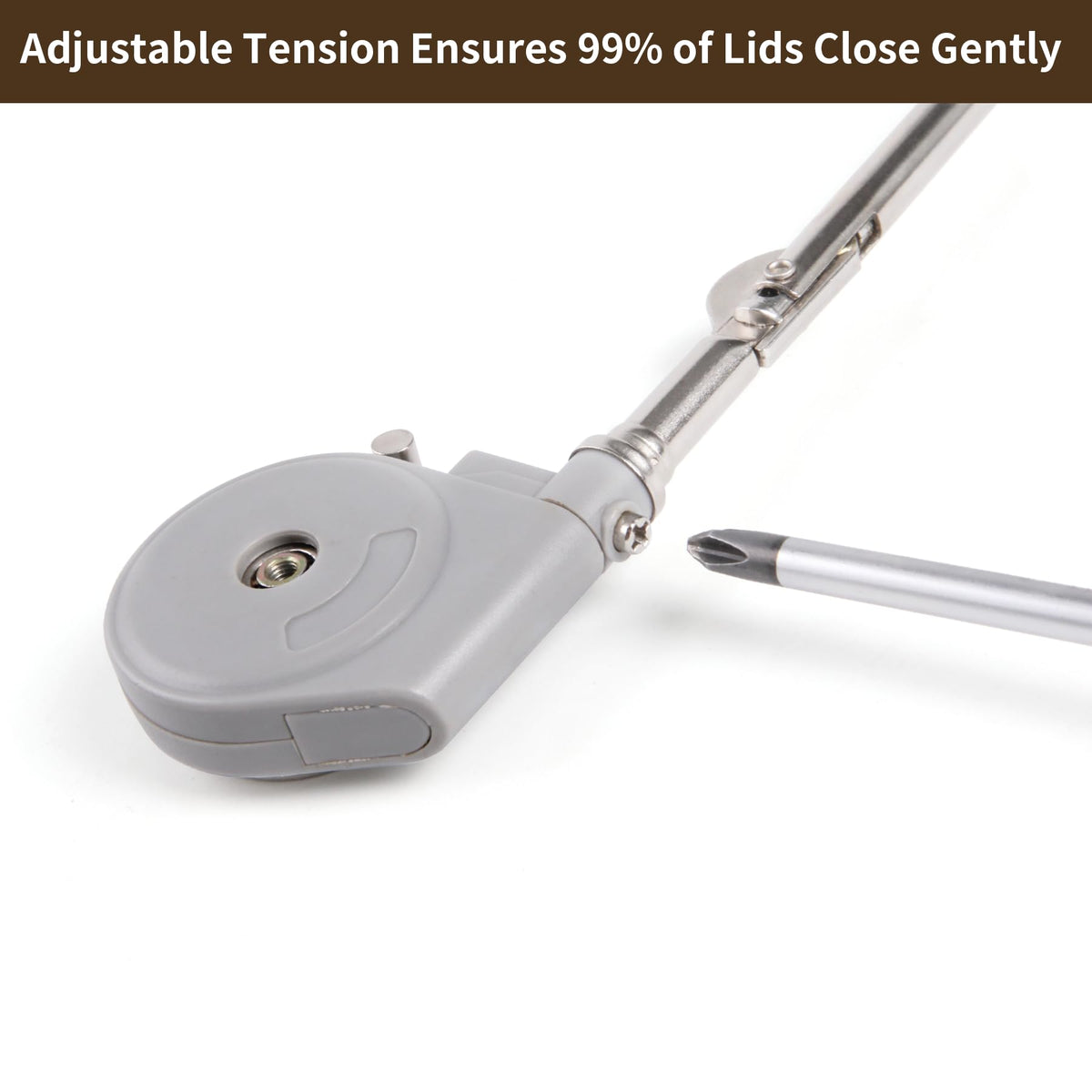 LinkMejor 2 Pack | Tension Adjustable Soft Close Hinges for Toy Boxes