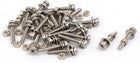 M1.6x10mm 304 Stainless Steel Phillips Pan Head Bolt Screw Nut w Washer 25 Sets