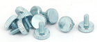 M4x8mm Knurled Head Flat Point Fully Threaded Thumb Screws Fastener 10pcs