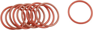 10 Pcs 28mm OD 2mm Thickness Dark Red Silicone O Rings Oil Seals Gasket
