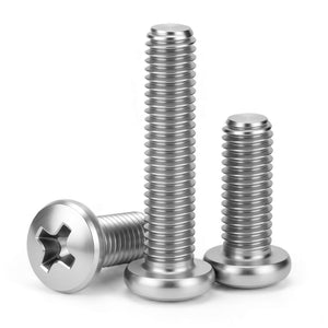 #4-40 x 1/2'' (50 kpl) Pan Head Machine Screws Phillips Drive Machine Screws, 304 stainless teräs 18-8, Kirkas lopputulos, Täysin reuna, Kalusteiden korjaukseen ja 3D-tulostimeen
