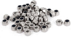 M3 x 0.5mm 304 Stainless Steel Nylon Insert Hex Lock Nuts 50pcs