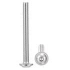 Flanged Button Head Socket Cap Screws, M3*30mm Hex Socket Drive Screw, 304 Stainless Steel Fasteners Bolts, Fully Threaded Machine Screw 100Pcs