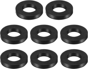 8 Pcs Solid Nitrile Rubber Flat Washer DN65 1-5/16" OD x 7/8" ID x 7/32" Thickness Large Washers O Ring Sealing Gaskets, Industrial Flat Rubber Spacer, Black