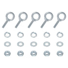 5 Pack M8 Galvanized Carbon Steel Eye Bolts, 5/16" x 1.18" Lifting Ring Eye Bolt with Nuts and Washers Heavy Duty Screw Eye Bolts Kit for Tie Down Straps Indoors Outdoors, Silver