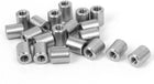 a16050300ux0566 M4x10mmx8mm Threaded Rod Tube Adapter Round Coupling Connector Nuts 20pcs