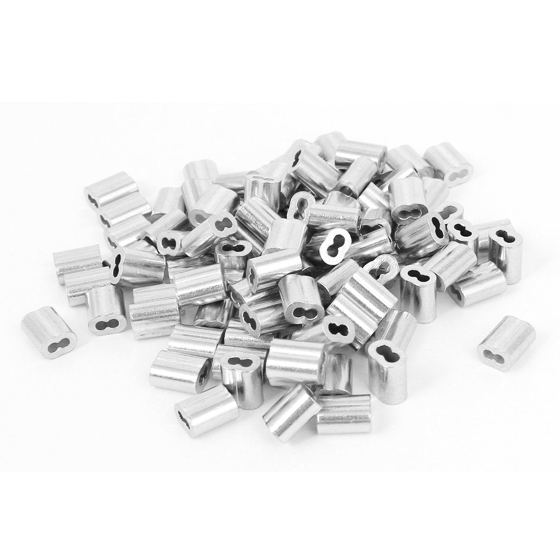1/16-inch Wire Rope Aluminum Sleeves Clip Fittings Cable Crimps 100pcs