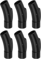 LinkMejor Leather Cord End Clasp, 6Pcs 7mm Hole Column Clasps Connectors, Stainless Steel Clasps Closures Leather Cord Buckle for Making DIY Supplies Crafts, Black (30mm)
