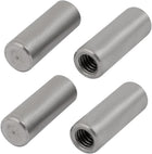 304 Stainless Steel M4 Female Thread 6mm x 16mm Cylindrical Dowel Pin 4pcs