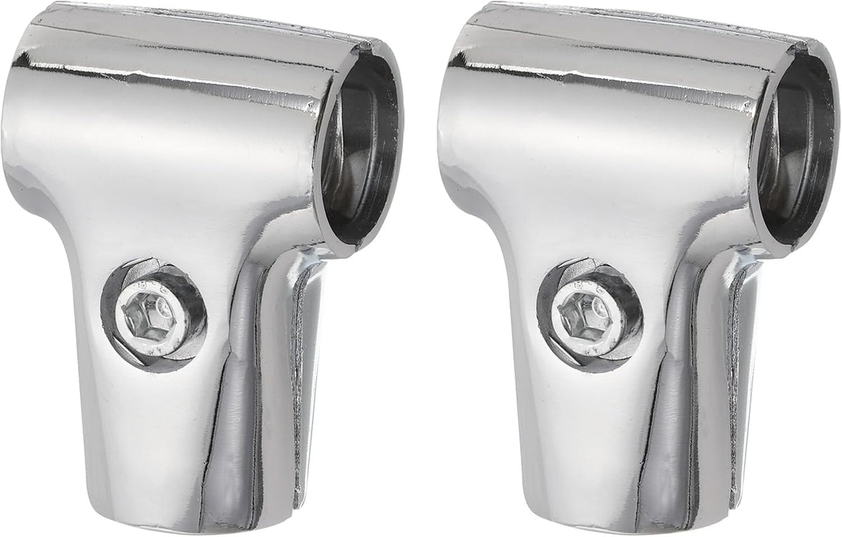 Display Rack Clamp 2pcs 0.98 Inch 25mm Shelf Display Rack Clamp Aluminum Alloy Tee Pipe Fittings Drying Rack Connection Fastening Joint