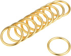 LinkMejor O Ring Buckle 25mm(1") ID 3mm Thickness Zinc Alloy O-Rings for Hardware Bags Belts Craft DIY Accessories, Gold Tone 10pcs