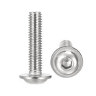 Flanged Button Head Socket Cap Screws, M6*25mm Hex Socket Drive Screw, 304 Stainless Steel Fasteners Bolts, Fully Threaded Machine Screw 20Pcs