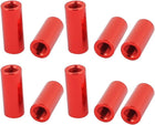 10 Pcs M3 x 12mm Round Aluminum Column Alloy Standoff Spacer Stud Fastener for Quadcopter Red