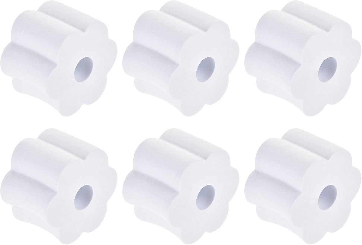 Cup Turner Foam, 2.83 Inch Diameter Foam Inserts White for 3/4 Inch PVC Pipe Tumbler 6 Pcs